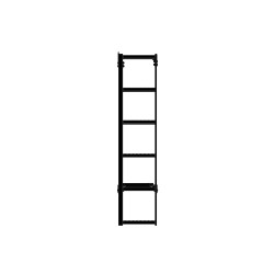 Zwarte RVS deurladder Ford Custom 2024+